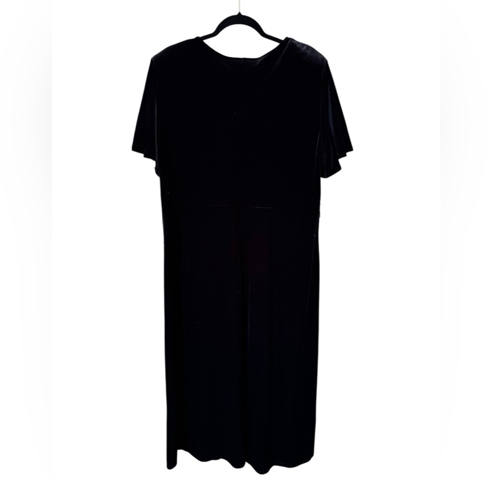Another Thyme Black Velvet Dress with Lace Detail size 20 NWT - Picture 2 of 8